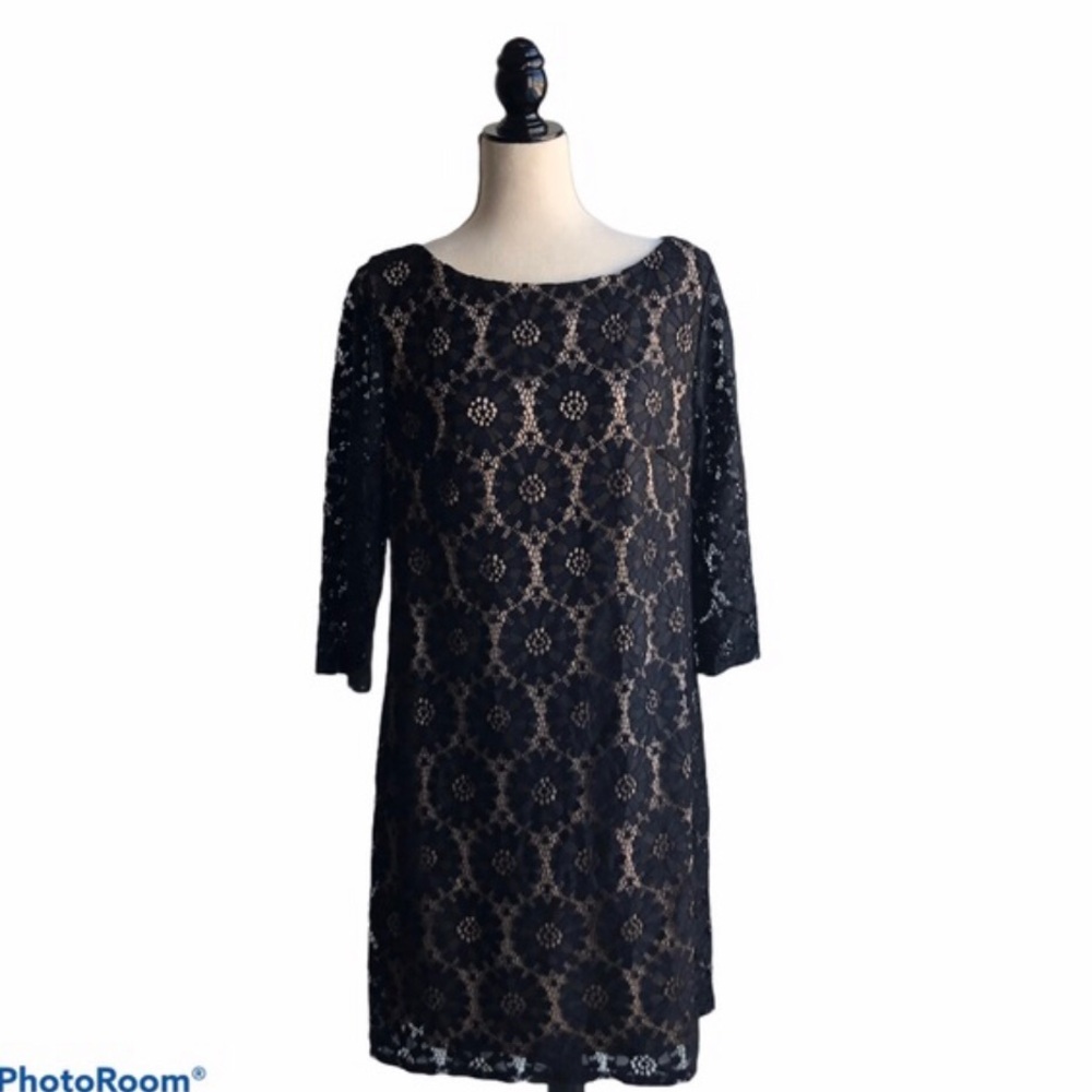 Jessica Howard Black Lace Dress-Sz 16